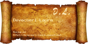 Devecseri Laura névjegykártya