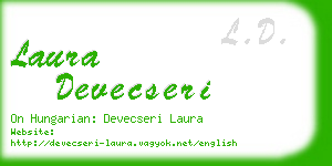 laura devecseri business card